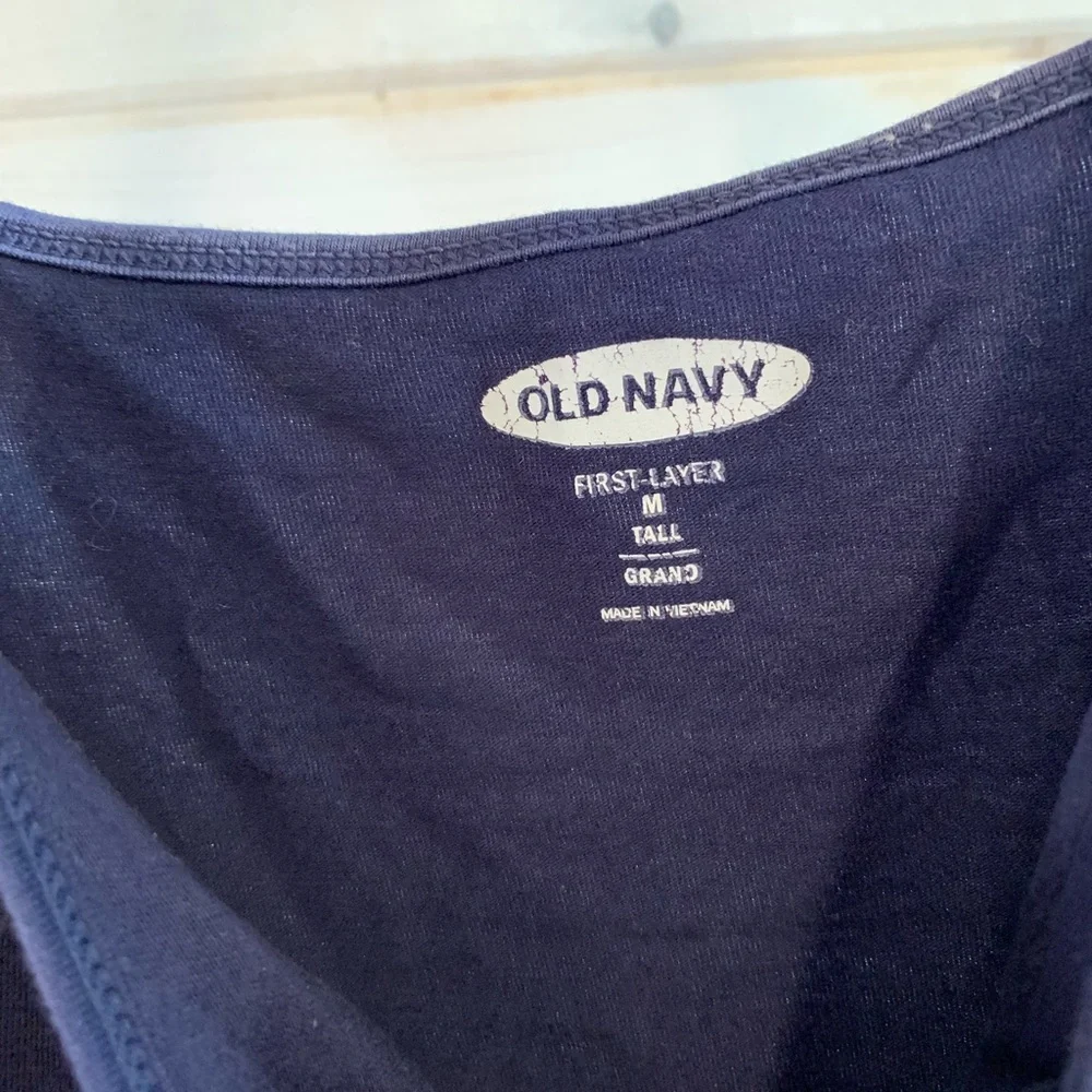 Old Navy | Lot of 2 Black & Navy First-layer Tanks Tall - Picture 5 of 6